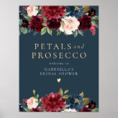 Poster Rustique Bourgogne Pétales et Fête des mariées de (Devant)
