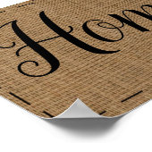 Poster Rustique Burlap Décor De Campagne Maison (Coin)