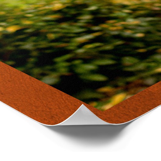 Poster Rustique Burnt Orange Photo Automne Mariage Bienve (Coin)