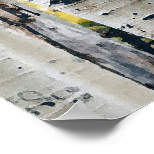 Poster Rustique Cabine Birch Trees (Coin)