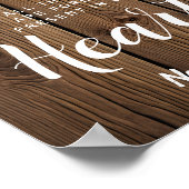 Poster Rustique Chaîne de lumières En signe de mémoire d' (Coin)