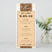 Poster rustique : Crème et menu personnalisé Brown (Debout devant)