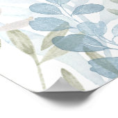 Poster Rustique Eucalyptus Foliage Mariage Bienvenue (Coin)