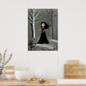 Poster Rustique Goth Melancholy Girl (Cuisine)