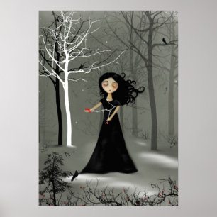 Poster Rustique Goth Melancholy Girl