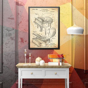 Poster Rustique   Grand brevet de piano