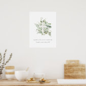 Poster Rustique Green Eucalyptus Fern Foliage Croix Baptê (Cuisine)