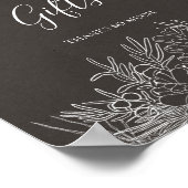 Poster Rustique Hiver | Panneau Charbon et Cadeaux (Coin)