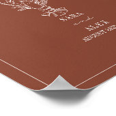 Poster Rustique Homard Terracotta Beach Mariage Bienvenue (Coin)