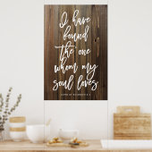 Poster Rustique J'ai trouvé celui que mon âme aime (Cuisine)