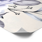 Poster Rustique Lilac et Albâtre Peony Floral Memorial (Coin)