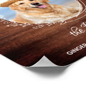 Poster Rustique Mariage chien bar  Signature Cocktail (Coin)