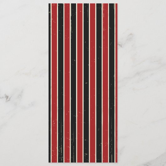 Poster rustique : Menu de mariage personnalisé rou (Dos)