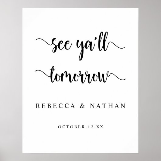 Poster Rustique moderne, à demain (Devant)