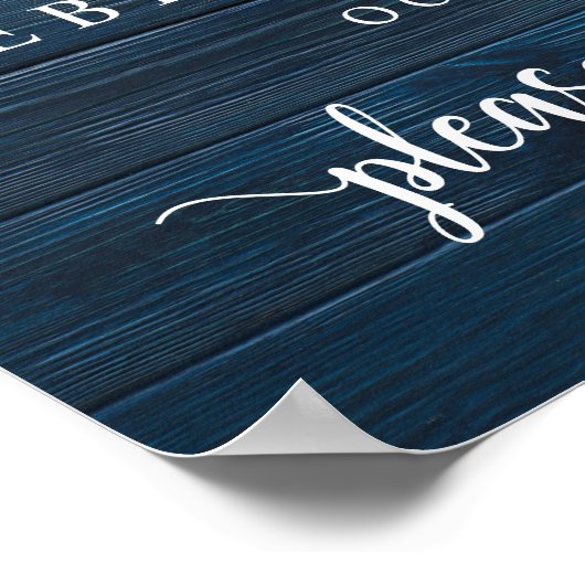 Poster Rustique moderne, Dîner de répétition Mariage Bien (Coin)