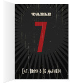 Poster rustique : Numéro de table rouge et noire (Intérieur (Droit))
