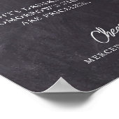 Poster Rustique Open Bar Chalkboard Personnalisé Mariage (Coin)