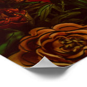 Poster Rustique Orange Red Fall Élégant Mariage gothique (Coin)