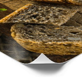 Poster Rustique Photo Bois Bois Charcuterie Restauration (Coin)