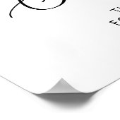 Poster Rustique Purple Automne Baby shower Floral Bienven (Coin)