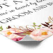 Poster Rustique rose floral choisir un siège pas un panne (Coin)