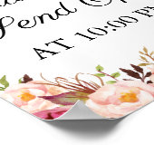 Poster Rustique Rose Floral Sparkler Envoyer (Coin)