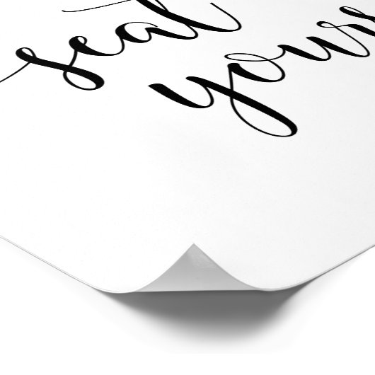 Poster Rustique S'Il Vous Plaît Siéger Mariage Signe De S (Coin)