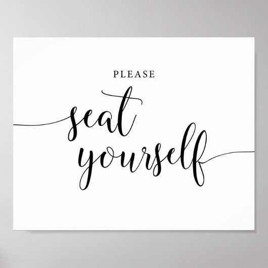 Poster Rustique S'Il Vous Plaît Siéger Mariage Signe De S (Devant)