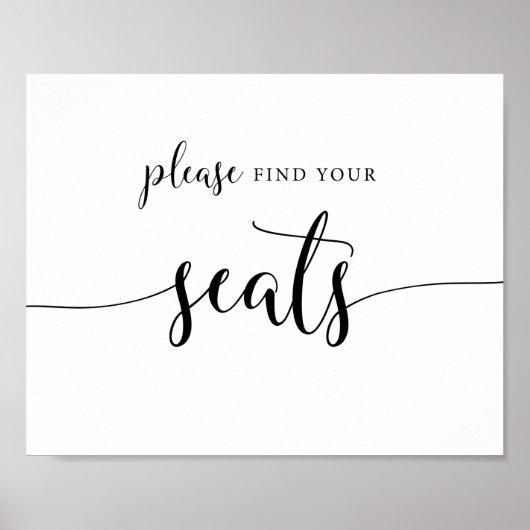 Poster Rustique S'Il Vous Plaît Trouver Vos Sièges Mariag (Devant)