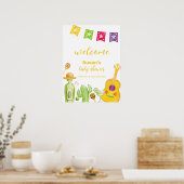 Poster Rustique Taco 'Bout Cactus Lime Baby shower Bienve (Cuisine)