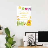 Poster Rustique Taco 'Bout Cactus Lime Baby shower Bienve (Bureau à domicile)