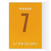 Poster rustique : Tropical Sun Numéro de table (Intérieur (Gauche))