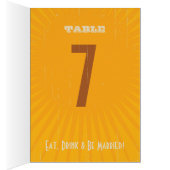 Poster rustique : Tropical Sun Numéro de table (Intérieur (Droit))