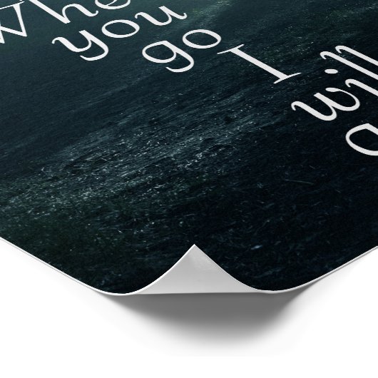 Poster Ruth 1:16 Écriture, Où tu vas, je vais (Coin)