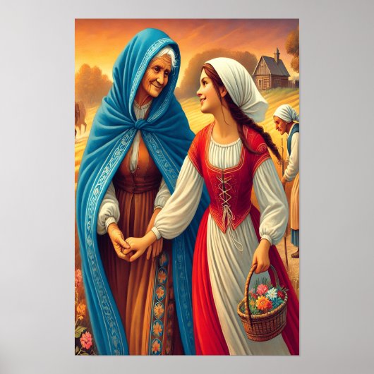 Poster Ruth 1 Main dans la main avec foi (Devant)