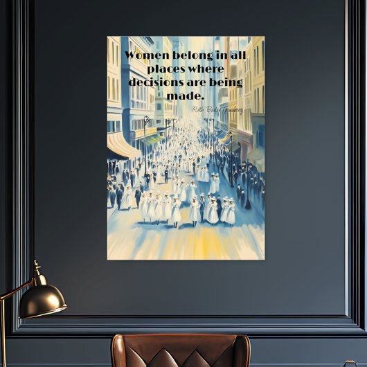 Poster Ruth Bader Ginsberg - Soufferage féminin