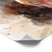 Poster Ruth Bader Ginsburg avec le juge Robe Portrait (Coin)