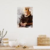 Poster Ruth Bader Ginsburg avec le juge Robe Portrait (Cuisine)