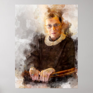 Poster Ruth Bader Ginsburg avec le juge Robe Portrait