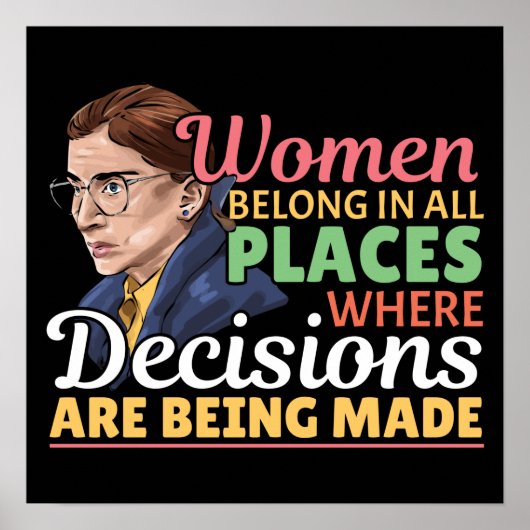 Poster Ruth Bader Ginsburg avocate féministe Juge (Devant)