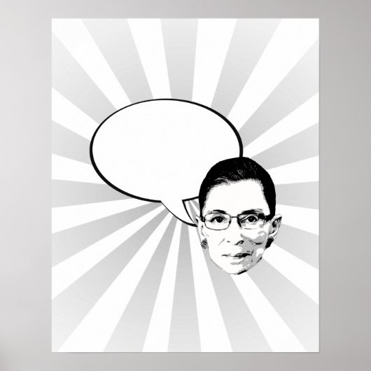 Poster Ruth Bader Ginsburg Pensé bulle (Devant)