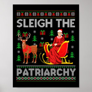 Poster Ruth Bader Ginsburg Rbg Xmas Sleigh P