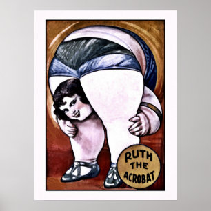 Poster Ruth drôle le cirque de cru d'acrobate