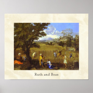 Poster Ruth et Boaz par Nicolas Poussin vers 1660