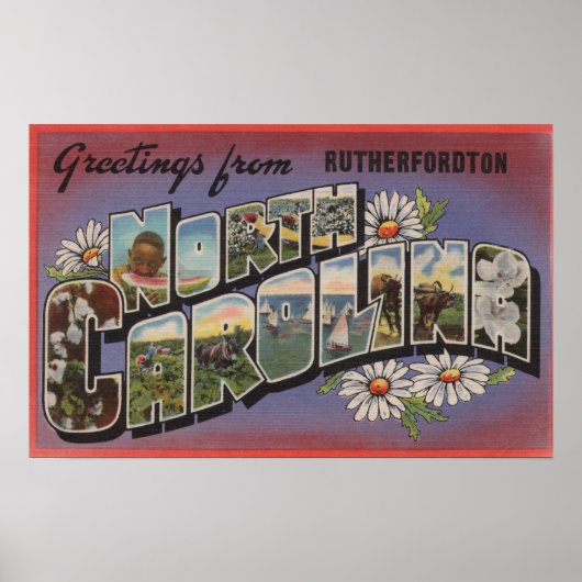 Poster Rutherfordton, Caroline du Nord (Devant)