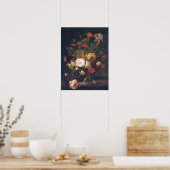 Poster Ruysch - Fleurs Dans Un Vase De Verre (Cuisine)