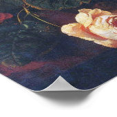 Poster Ruysch - Fleurs Dans Un Vase En Verre (Coin)