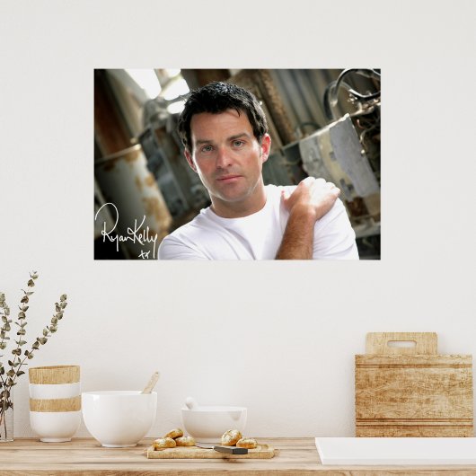 Poster Ryan Kelly Musique - Poster- Blanc clair T "Signé" (Cuisine)