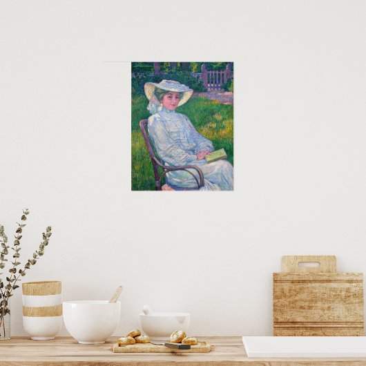 Poster Rysselberghe - La Dame En Blanc (Cuisine)