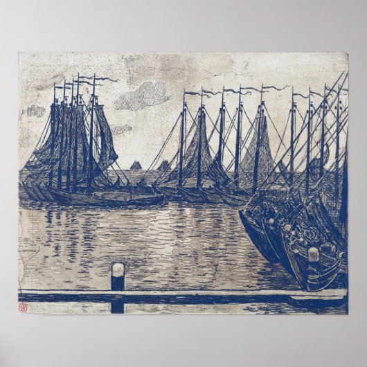 Poster Rysselberghe - La flotte de pêche (Devant)